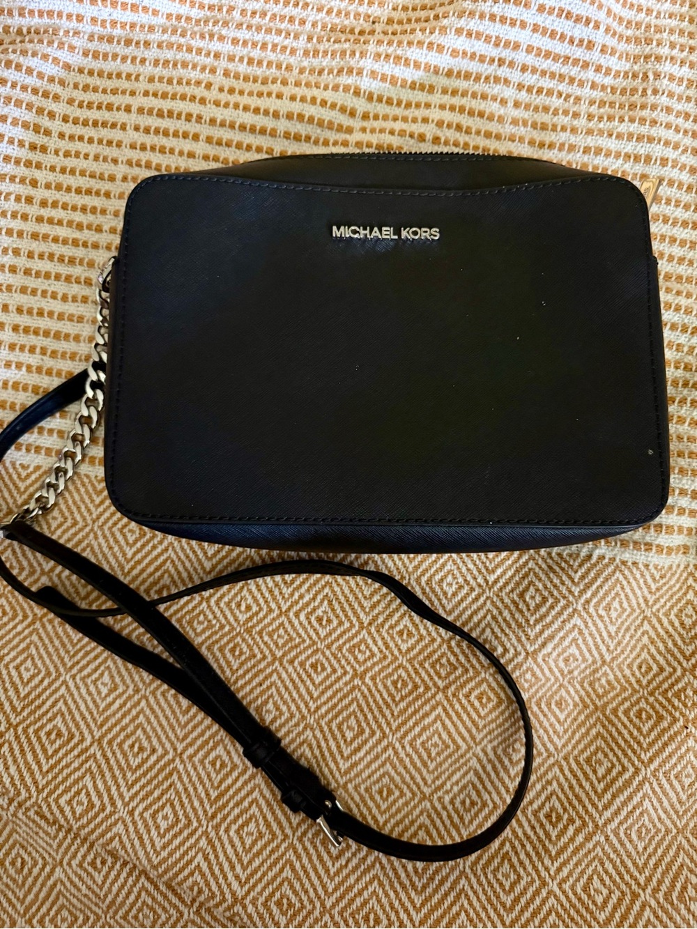 Michael Kors Black Saffiano Crossbody Messenger